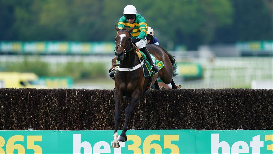 Jonbon soars over the last at Sandown