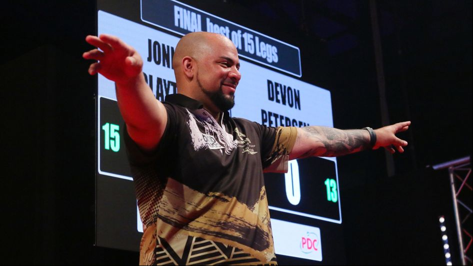 Devon Petersen wins the German Darts Championship (Picture: PDC Europe)