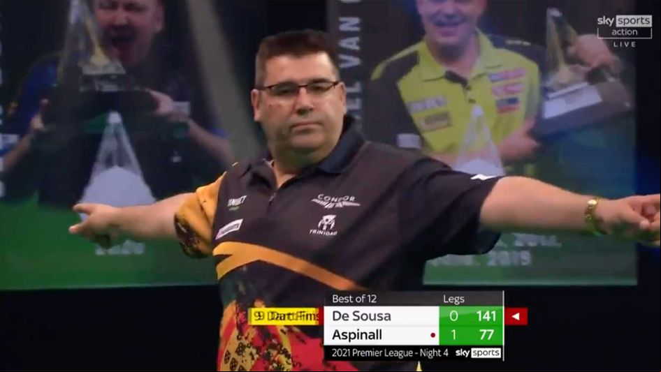 Scroll down to watch Jose de Sousa's nine-darter