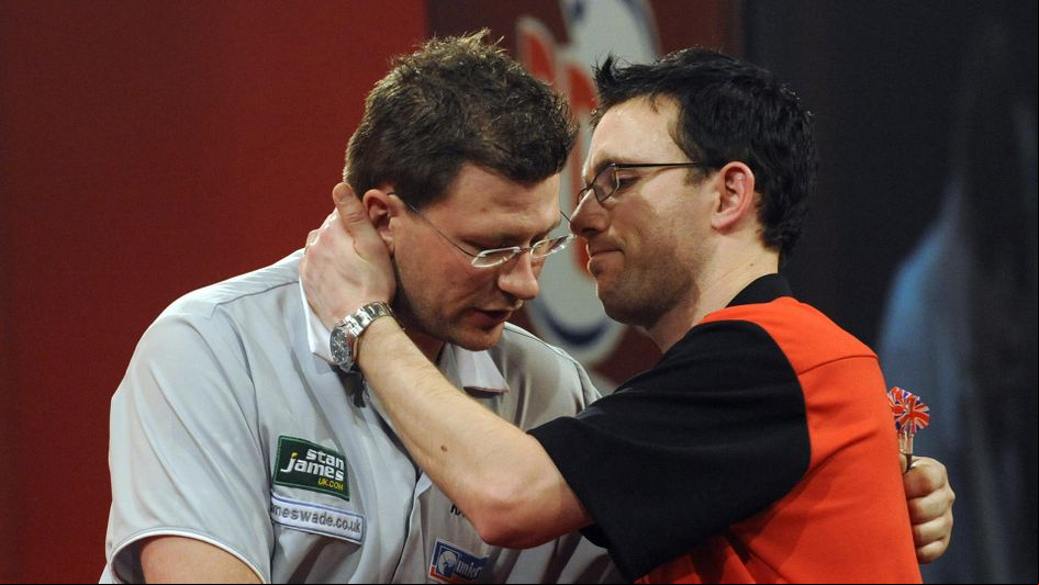Paul Nicholson congratulates James Wade back in 2009