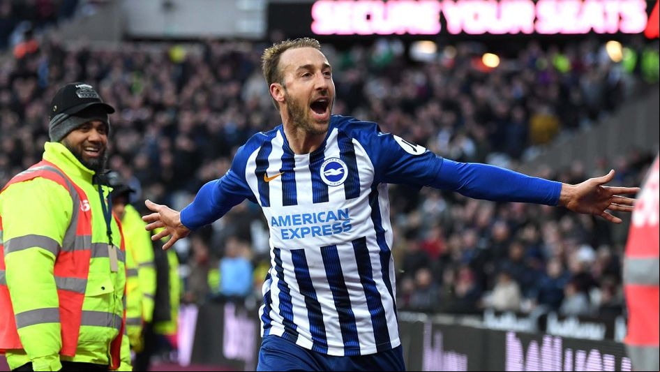 Glenn Murray scores for Brighton at West Ham