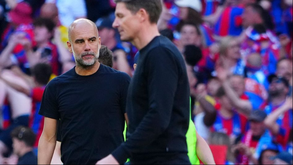 Pep Guardiola and Oliver Glasner