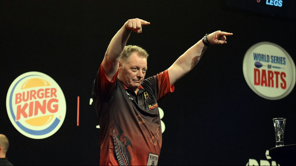 Mark McGrath celebrates his victory (Picture: Photosport NZ/PDC)