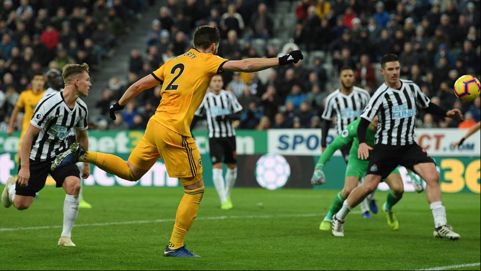 Matt Doherty scores a late winner for Wolves against Newcastle
