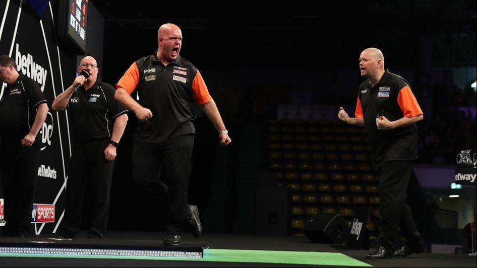 MVG and Barney are favourites to win the World Cup of Darts (picture: PDC)