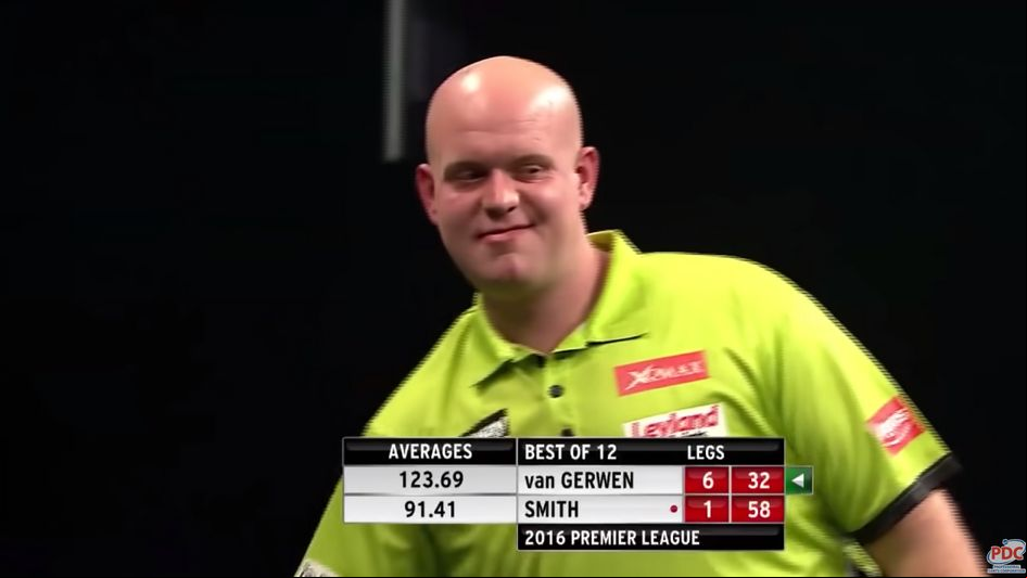 Michael van Gerwen holds the three-dart average record on TV