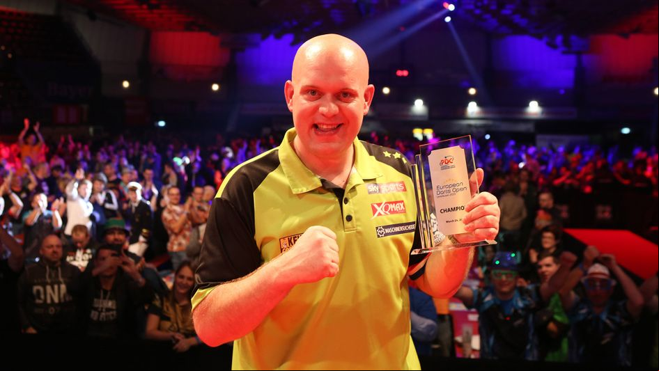 Michael van Gerwen won the European Darts Open (Picture: Sven Neuschafer/PDC Europe)