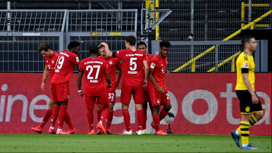 Bayern Munich celebrates Joshua Kimmich's goal