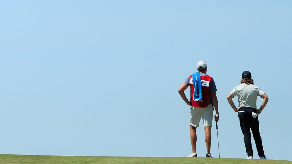 Tommy Fleetwood and caddie Ian Finnis