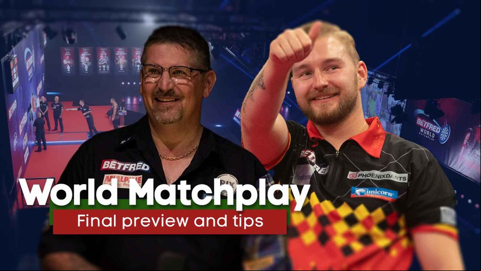 Gary Anderson will take on Dimitri van den Bergh in the World Matchplay final