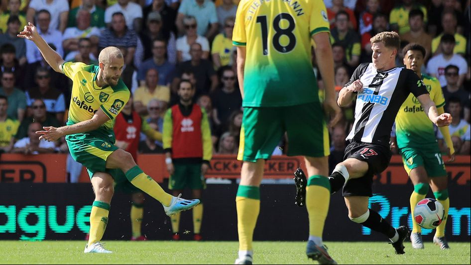 Teemu Pukki claimed his first Premier League hat-trick in just his second top flight match