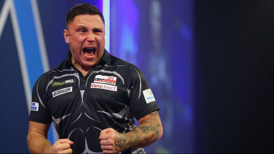 Gerwyn Price celebrates