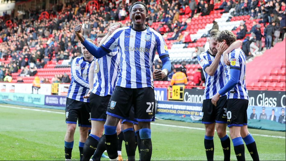 Dominic Iorfa celebrates as Sheffield Wednesday secure a 3-1 win at Charlton